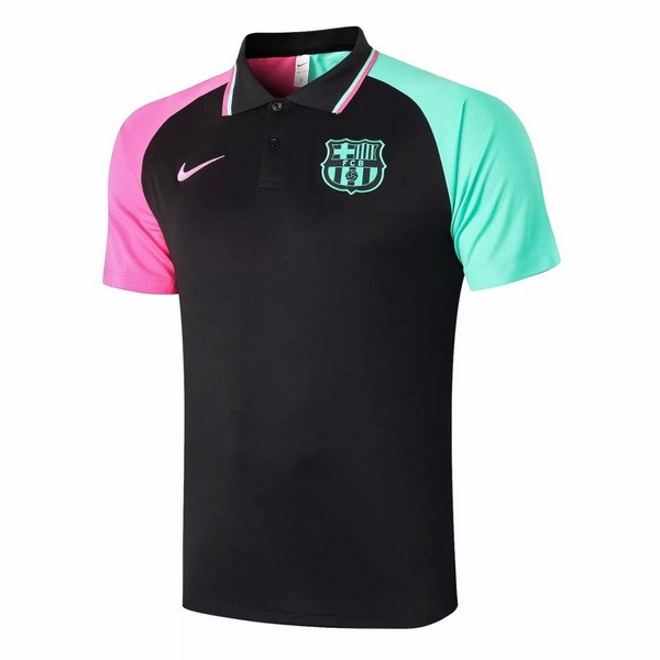 Polo Barcelona 2020-2021 Negro Rosa Verde